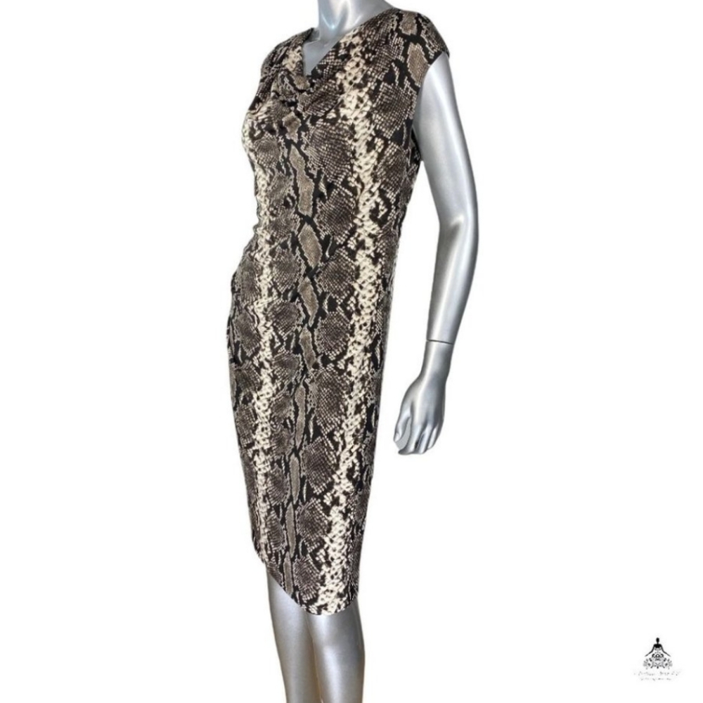 Jones New York Size Size 2X Python Print Shift Dress Knee Length Jersey
